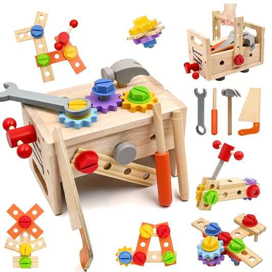 29pcs Wooden Tool With Box, STEM Educational Pretend Play Construction Toy Birthday Gift
الألعاب الخشبية الرائعة للأطفال تعليمية هادفة