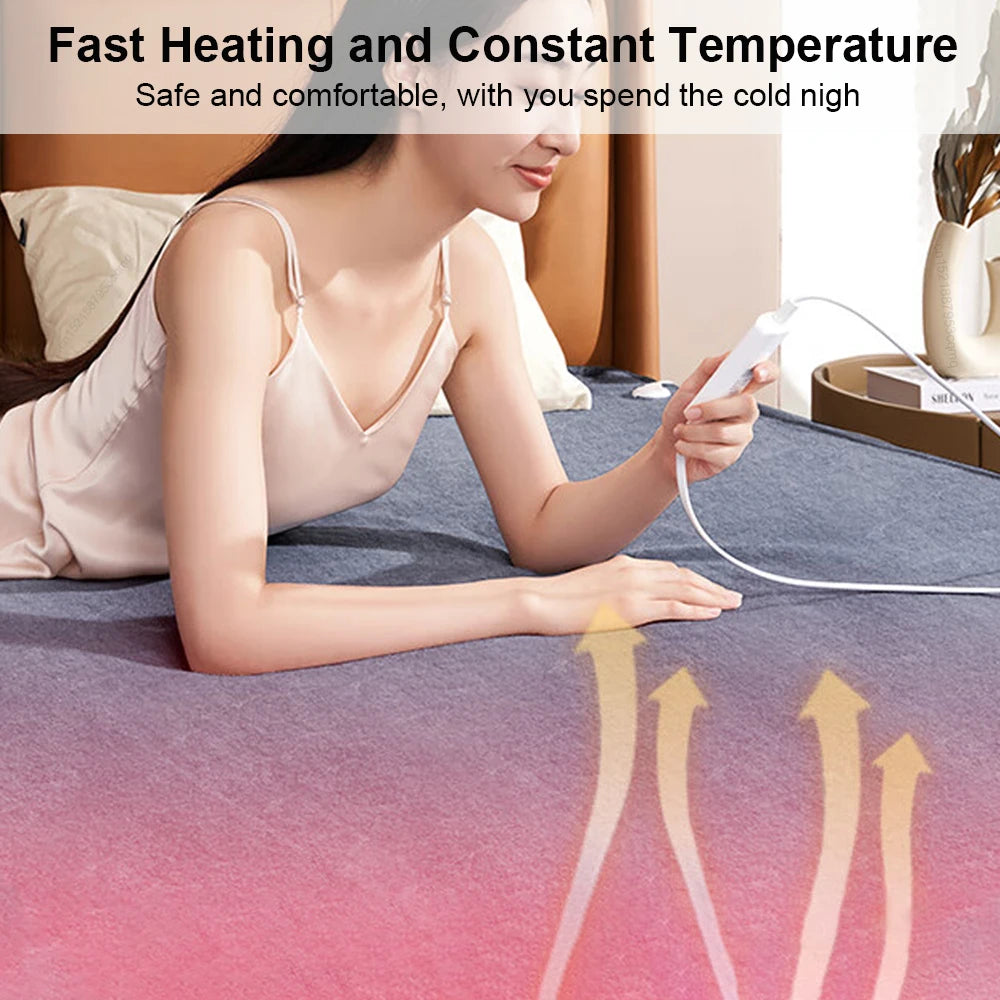 Electric Blanket 220V Thicker Automatic Thermostat Electric Heating Blanket Body Warmer Thermal Mattress for Room Blanket heated
بطانية الشتاء الدافئة