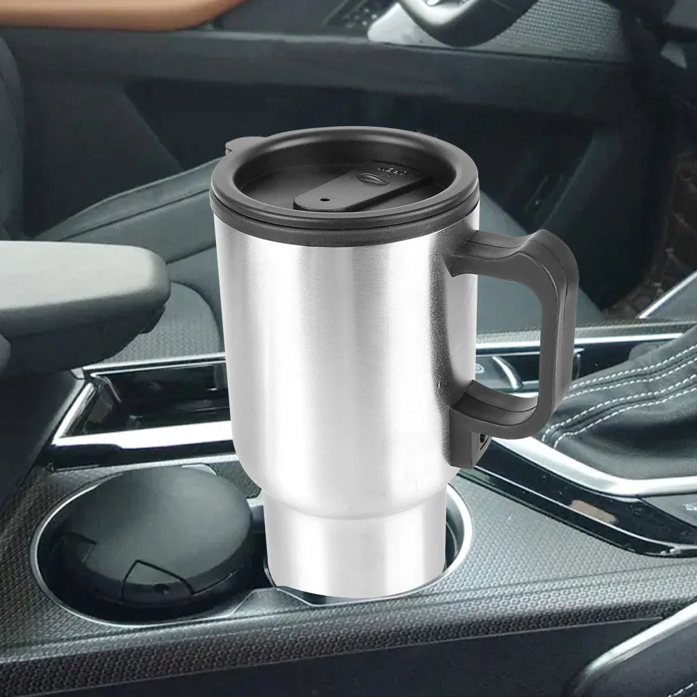 Electric Heating Car Kettle Water Coffee Milk Thermal Mug Camping Travel Kettle Stainless Steel Vehicle Heating Cup12V 450ml
كوب القهوة للسيارة والرحلات