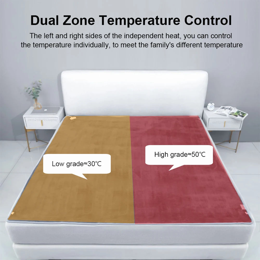 Electric Blanket 220V Thicker Automatic Thermostat Electric Heating Blanket Body Warmer Thermal Mattress for Room Blanket heated
بطانية الشتاء الدافئة