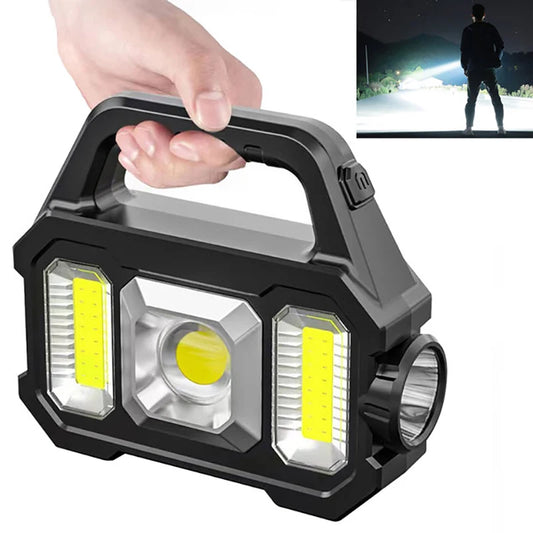 Flashlight  Zoomable Waterproof  COB LED Torch Brightly Light Portable Powerful Lantern  for Camping
مصباح خفيف قابل للحمل والشحن مناسب للرحلات